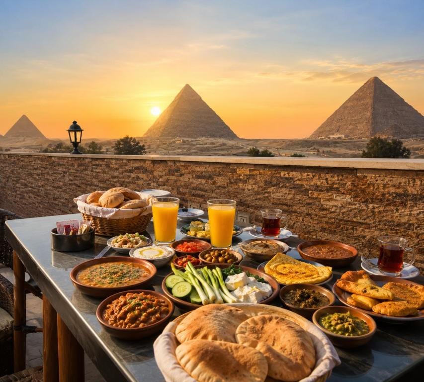 Oyal Scarab Pyramids View